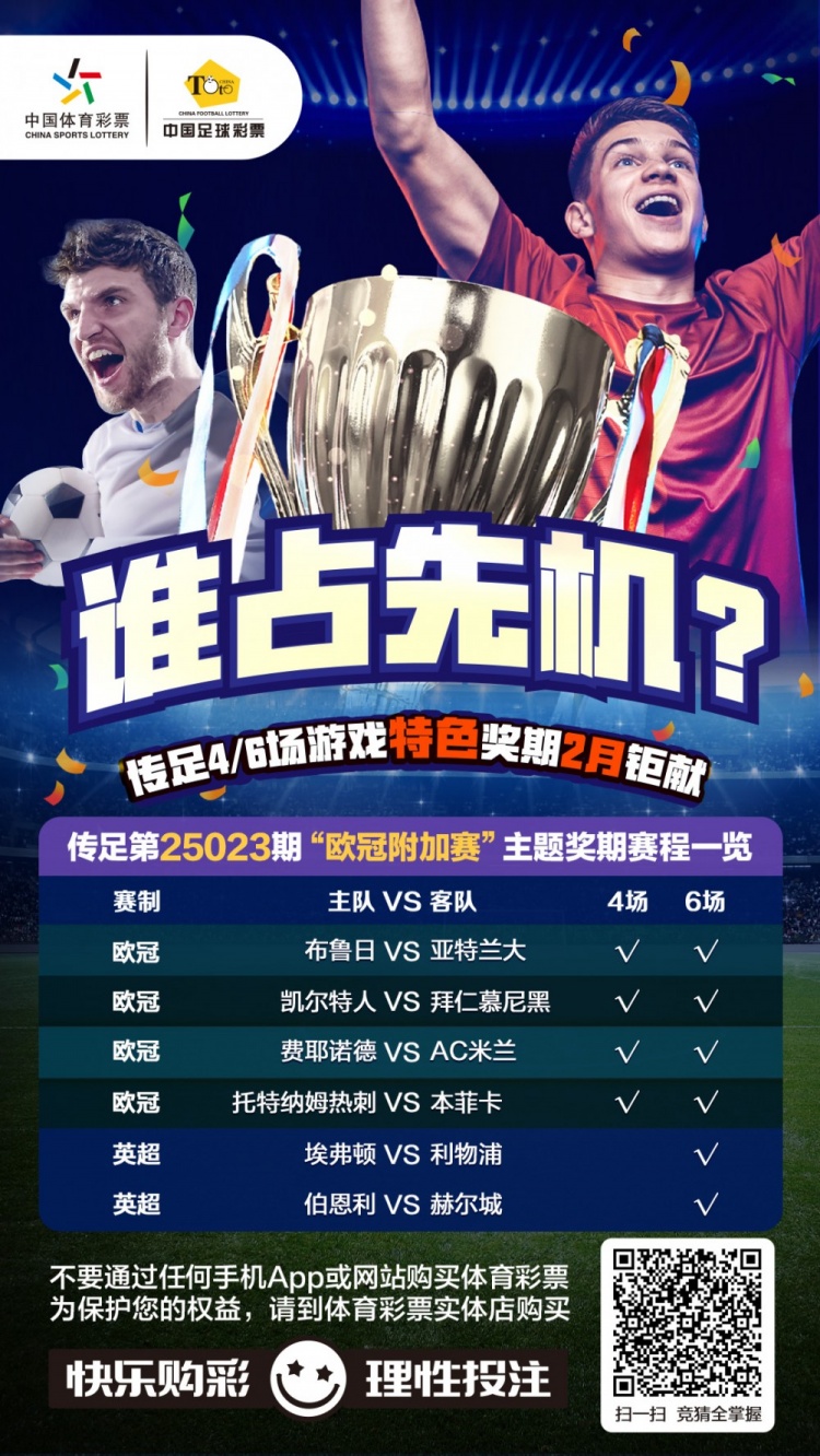  誰占先機？！傳足特色獎期第25023期聚焦歐冠附加賽