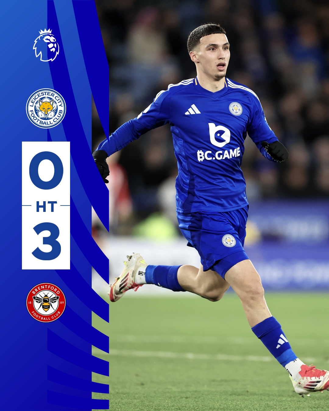  半場(chǎng)0-3！萊斯特若不進(jìn)球輸球，將主場(chǎng)6連敗0進(jìn)球創(chuàng)歷史最糟戰(zhàn)績(jī)