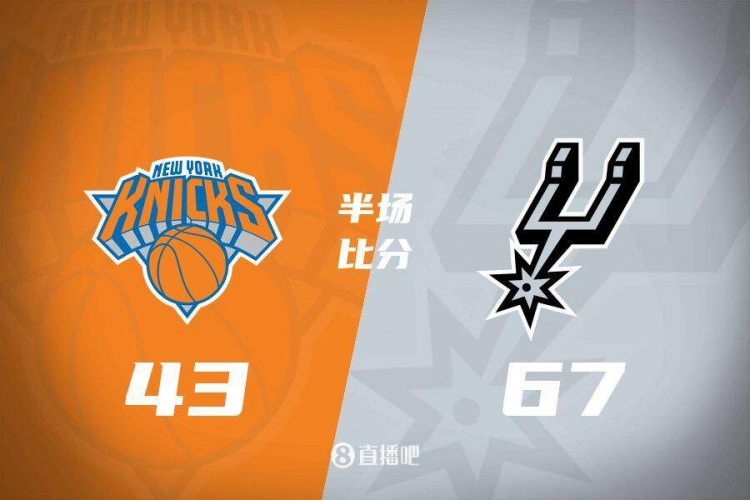 花了？馬刺半場(chǎng)4人得分上雙67-43領(lǐng)先尼克斯24分 唐斯19分