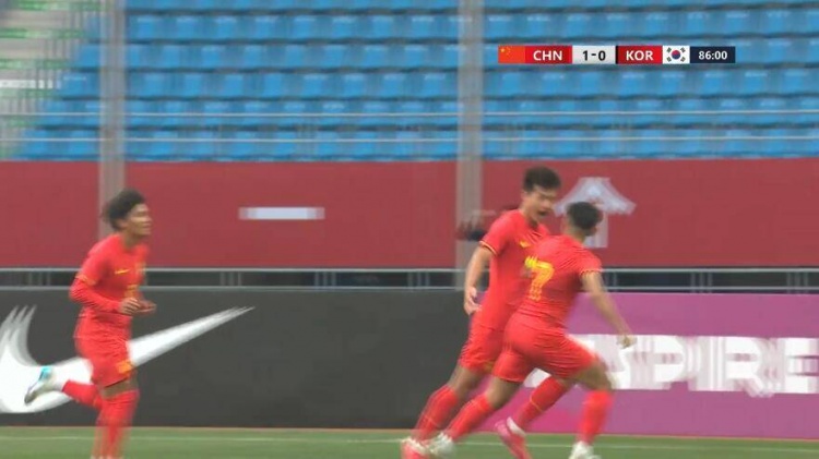  U22國足1-0韓國全場數據：控球率49%落后韓國，10射7正領先對手