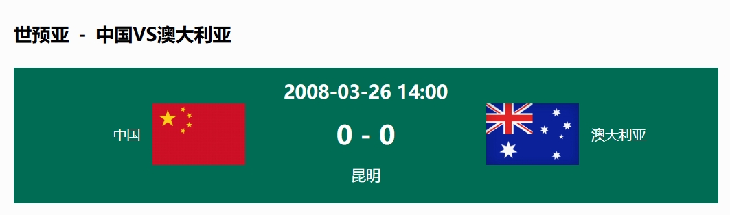  沒輸過！國足在主場世預賽和澳大利亞僅交手一次，0-0互交白卷